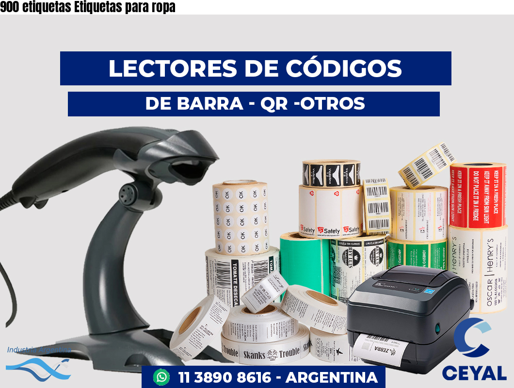 900 etiquetas Etiquetas para ropa