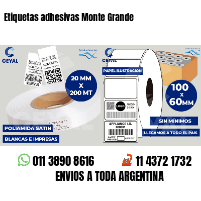 Etiquetas adhesivas Monte Grande