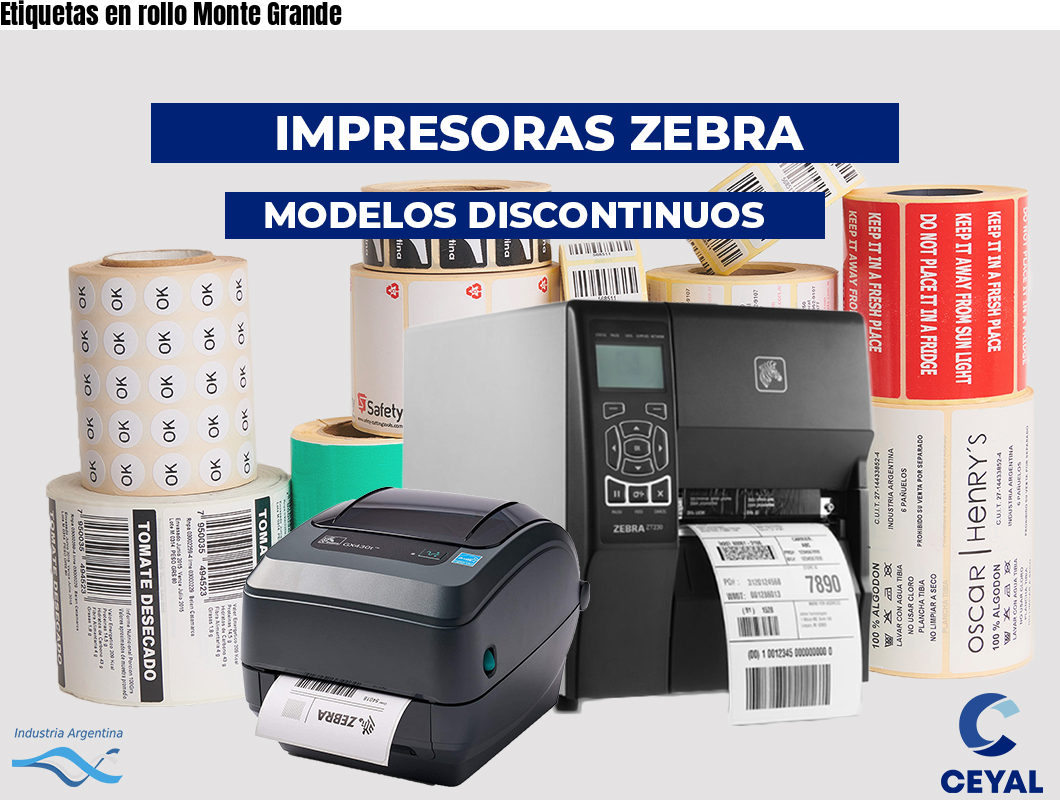 Etiquetas en rollo Monte Grande