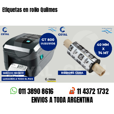 Etiquetas en rollo Quilmes