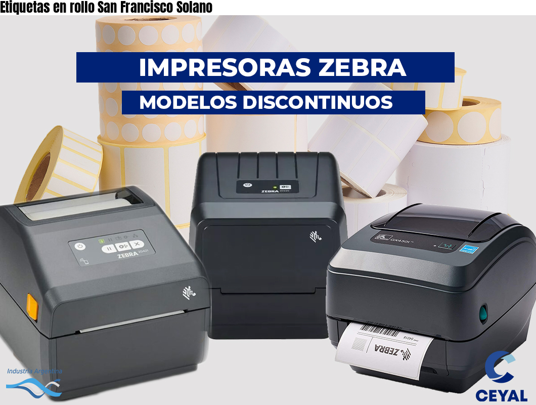Etiquetas en rollo San Francisco Solano