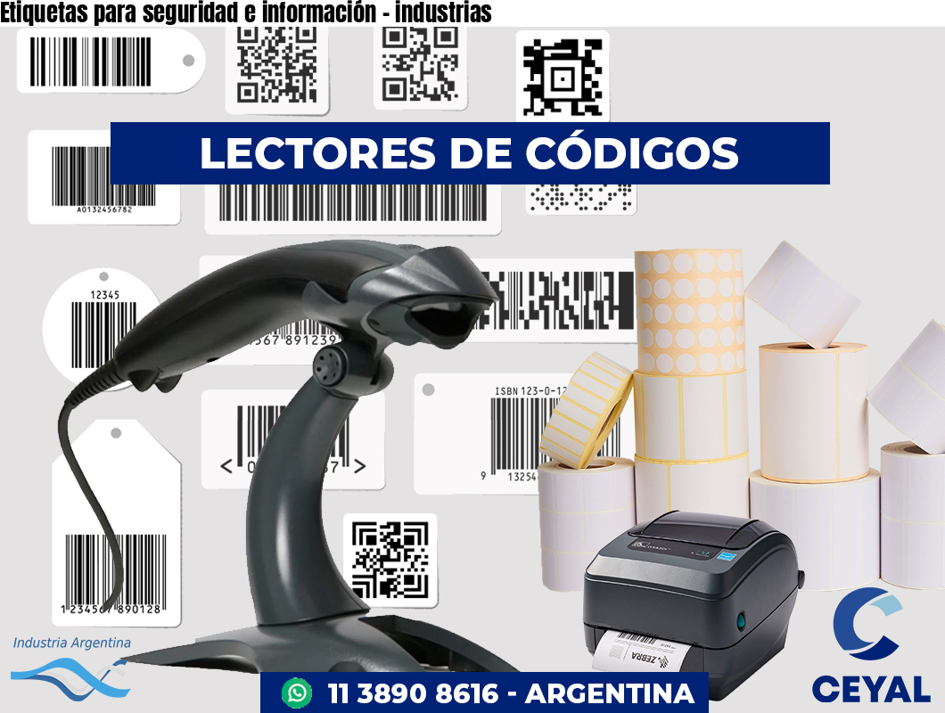 Etiquetas para seguridad e información - industrias