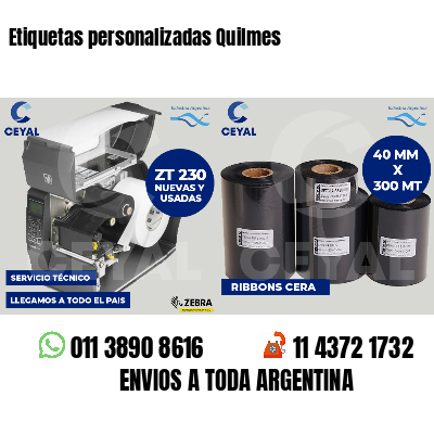 Etiquetas personalizadas Quilmes