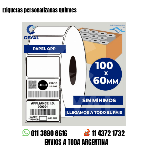 Etiquetas personalizadas Quilmes