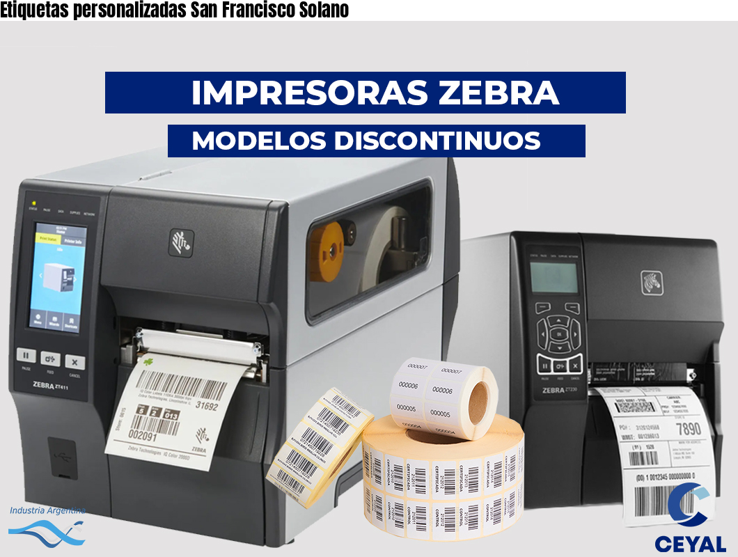 Etiquetas personalizadas San Francisco Solano