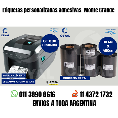 Etiquetas personalizadas adhesivas  Monte Grande