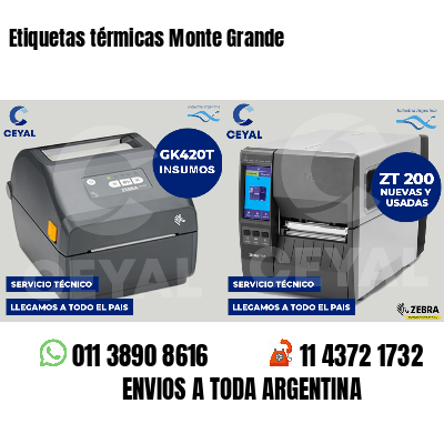 Etiquetas térmicas Monte Grande