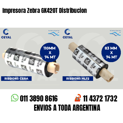 Impresora Zebra GK420T Distribucion