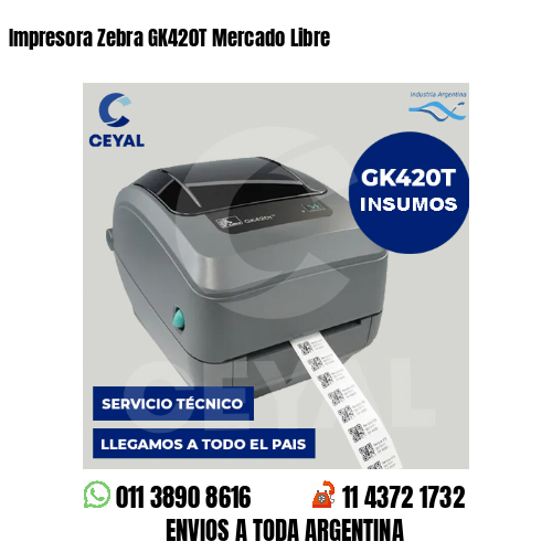 Impresora Zebra GK420T Mercado Libre