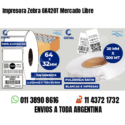 Impresora Zebra GK420T Mercado Libre