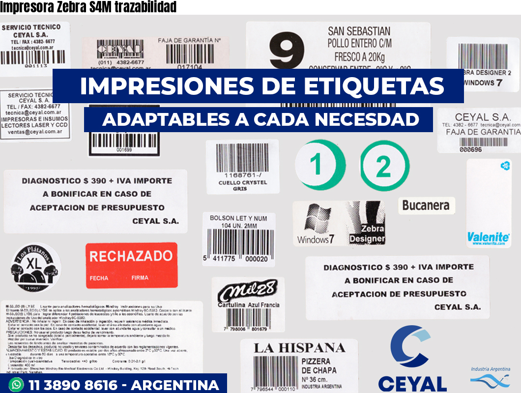 Impresora Zebra S4M trazabilidad