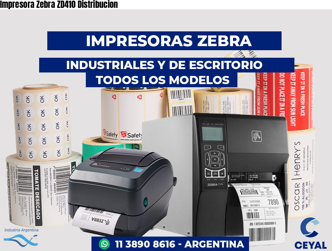 Impresora Zebra ZD410 Distribucion