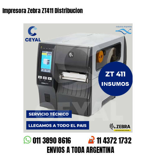 Impresora Zebra ZT411 Distribucion