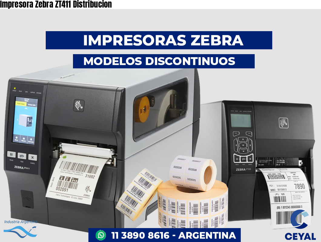 Impresora Zebra ZT411 Distribucion