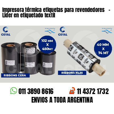 Impresora térmica etiquetas para revendedores - Líder en etiquetado textil
