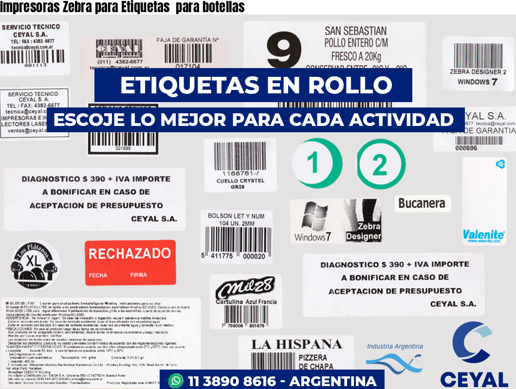 Impresoras Zebra para Etiquetas  para botellas 