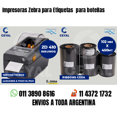 Impresoras Zebra para Etiquetas  para botellas 