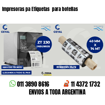 Impresoras pa Etiquetas  para botellas 