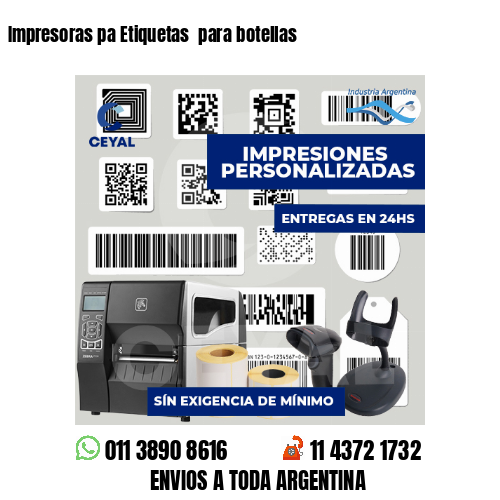 Impresoras pa Etiquetas  para botellas 