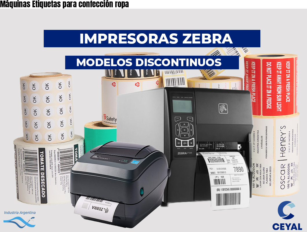 Máquinas Etiquetas para confección ropa
