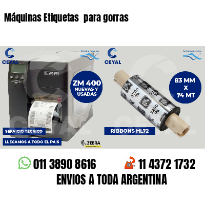 Máquinas Etiquetas para gorras