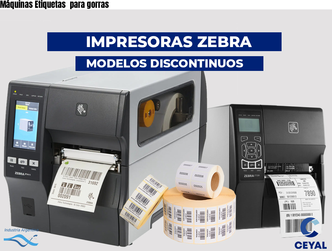 Máquinas Etiquetas para gorras