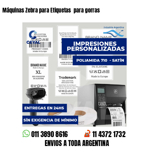 Máquinas Zebra para Etiquetas  para gorras