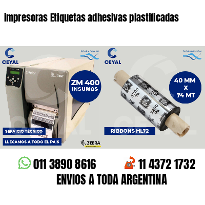 impresoras Etiquetas adhesivas plastificadas