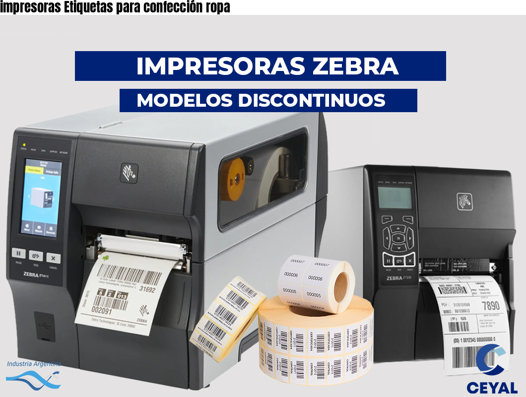 impresoras Etiquetas para confección ropa