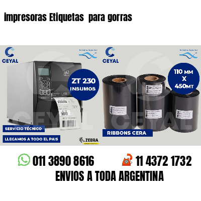 impresoras Etiquetas  para gorras
