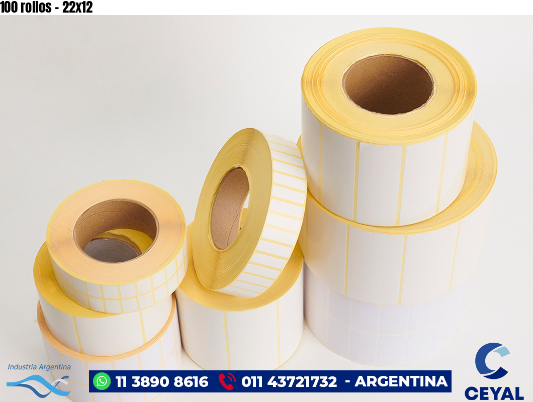 100 rollos - 22x12