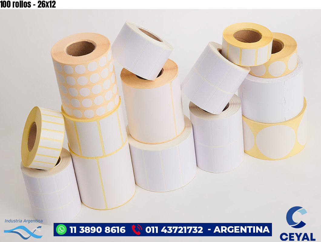 100 rollos - 26x12