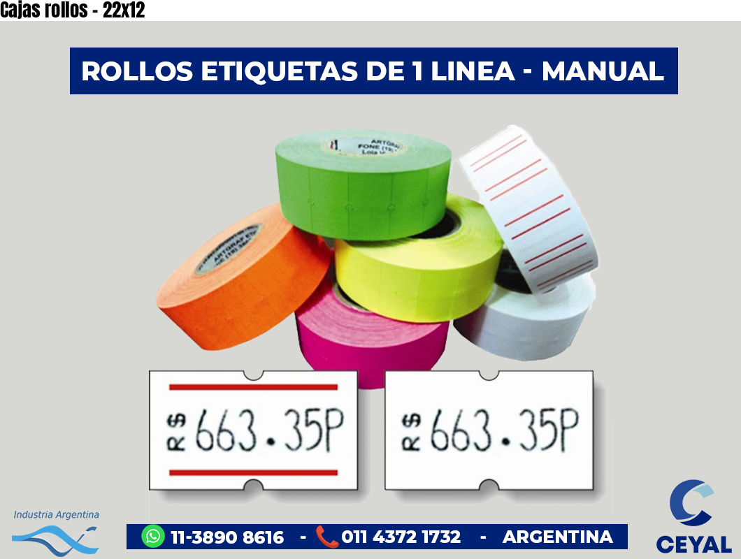 Cajas rollos - 22x12