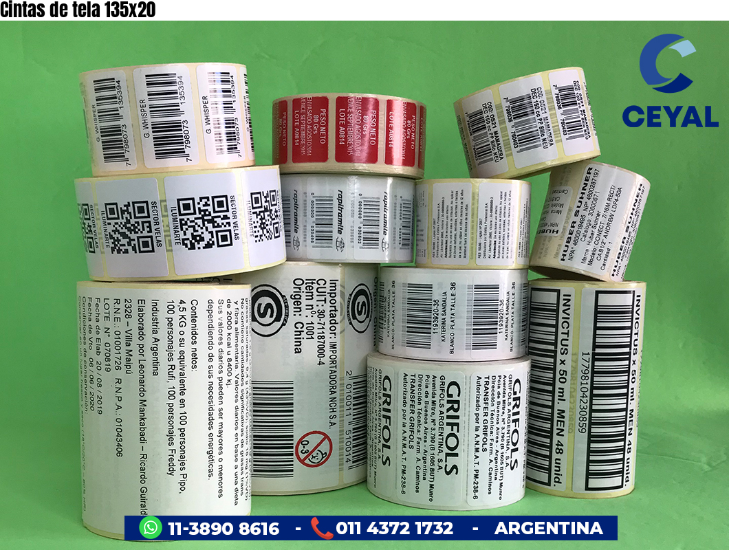Cintas de tela 135x20