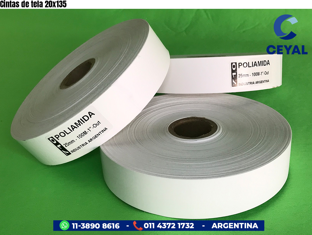 Cintas de tela 20x135