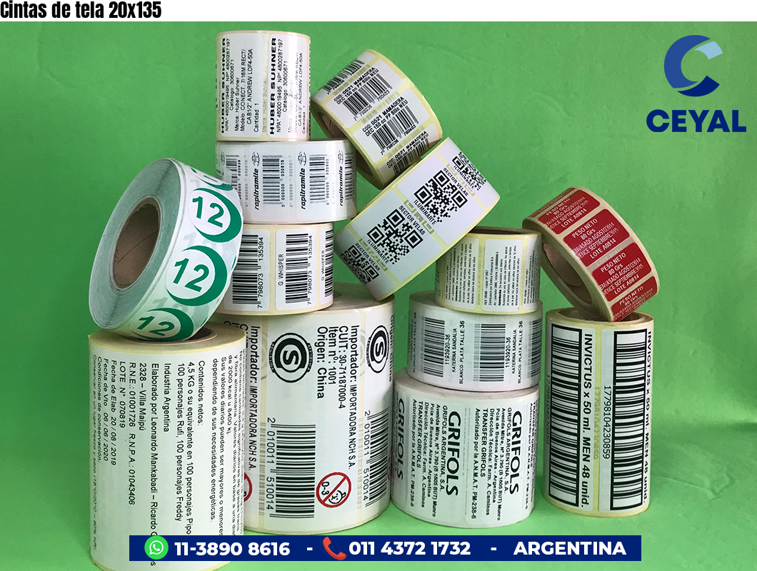 Cintas de tela 20x135