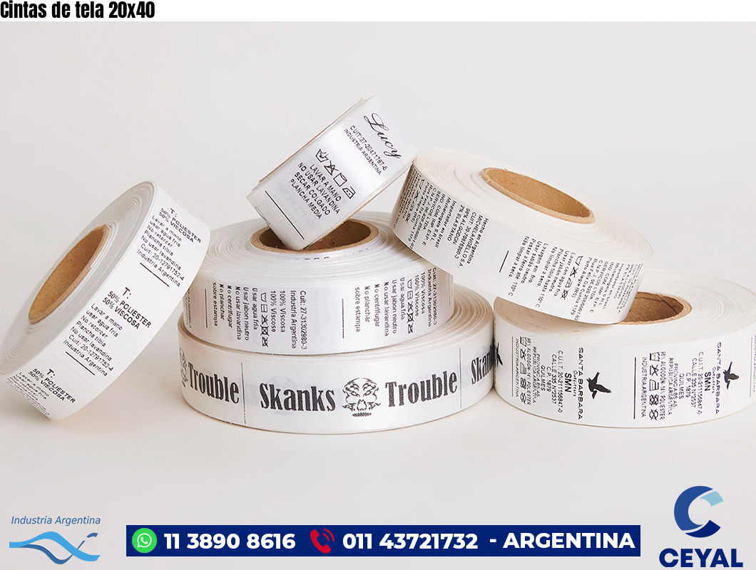Cintas de tela 20×40