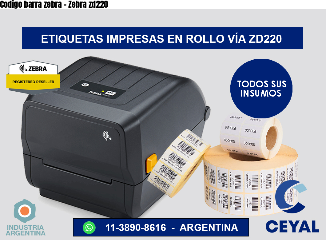 Codigo barra zebra – Zebra zd220