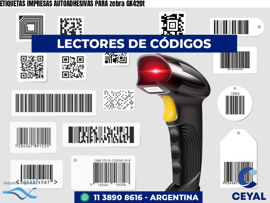 ETIQUETAS IMPRESAS AUTOADHESIVAS PARA zebra GK420t