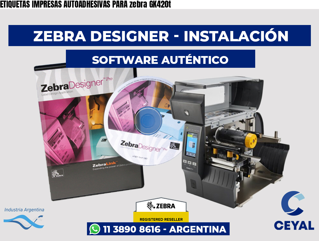 ETIQUETAS IMPRESAS AUTOADHESIVAS PARA zebra GK420t