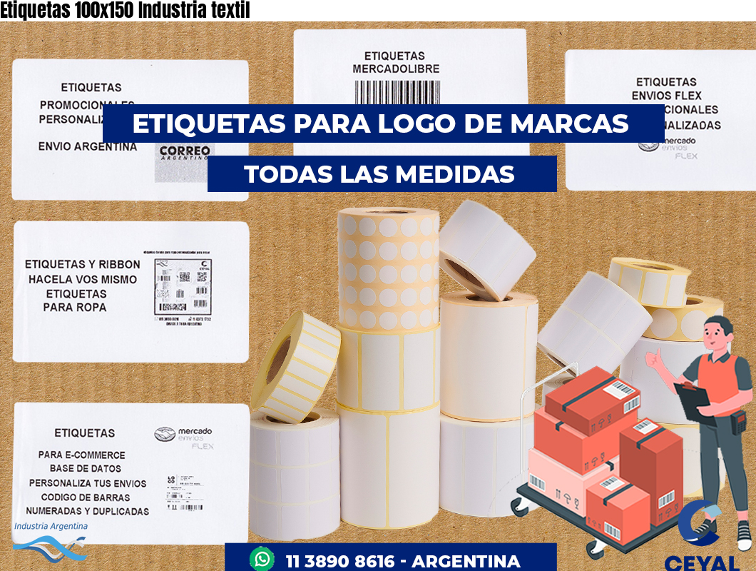 Etiquetas 100x150 Industria textil