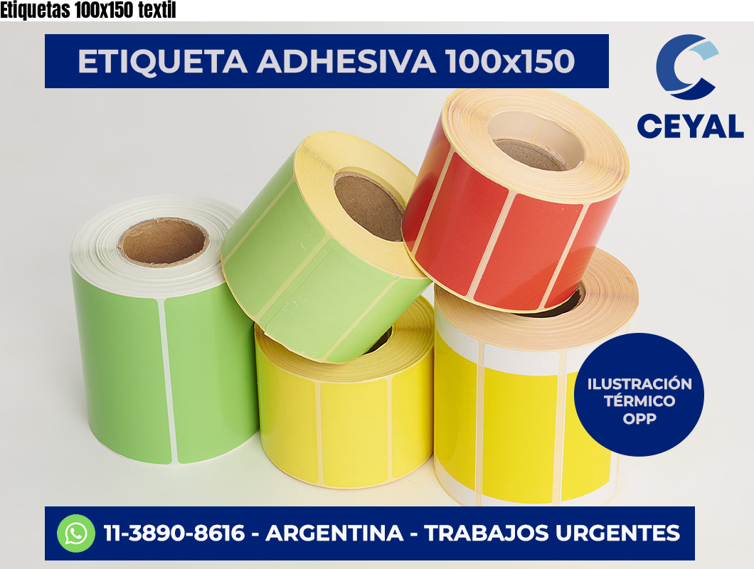 Etiquetas 100x150 textil