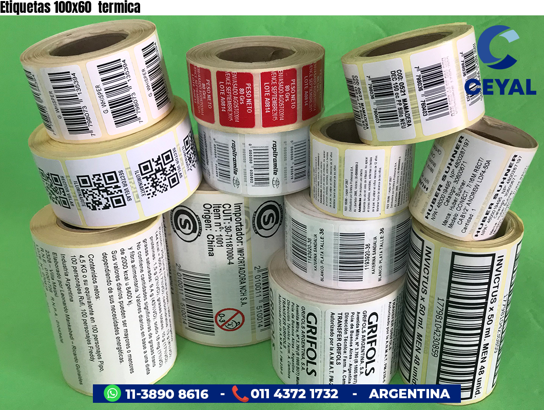 Etiquetas 100x60 termica