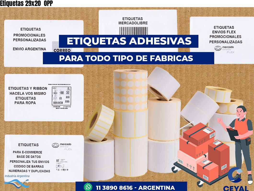 Etiquetas 29x20  OPP