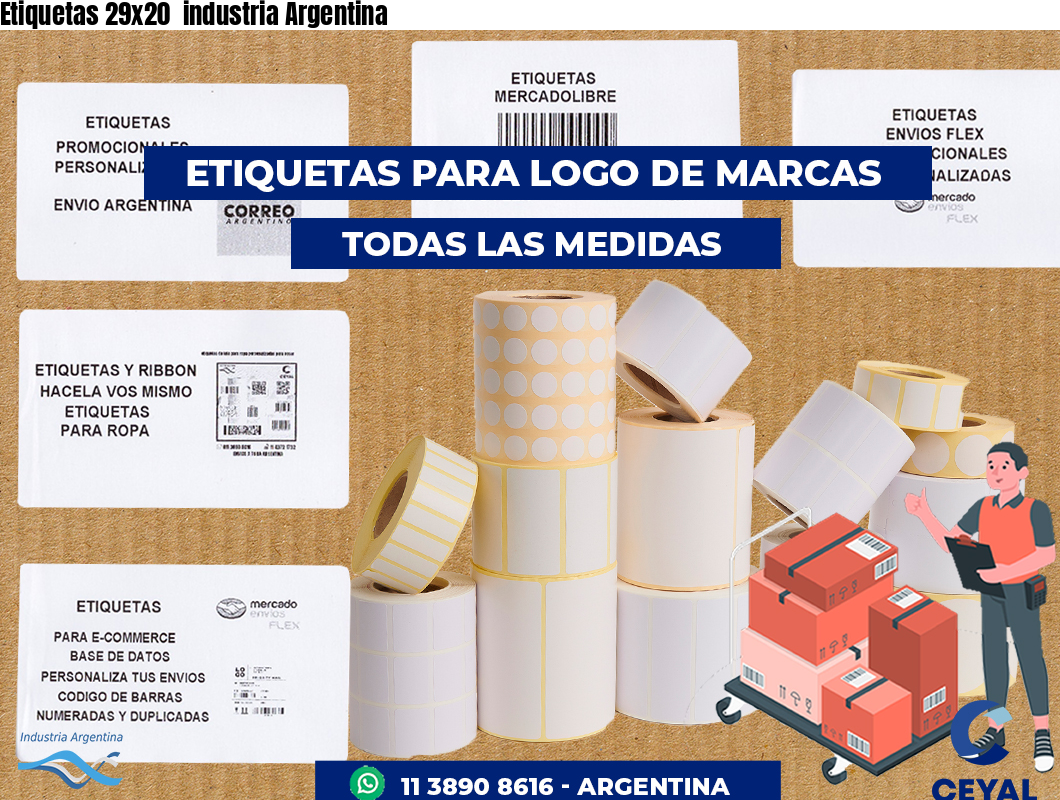 Etiquetas 29x20 industria Argentina