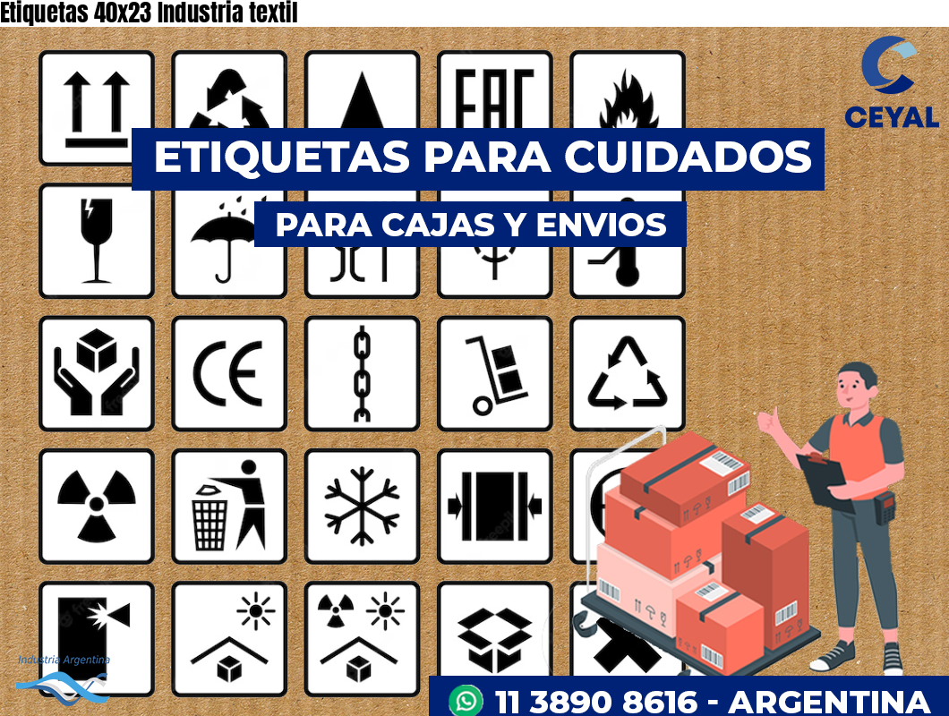 Etiquetas 40x23 Industria textil