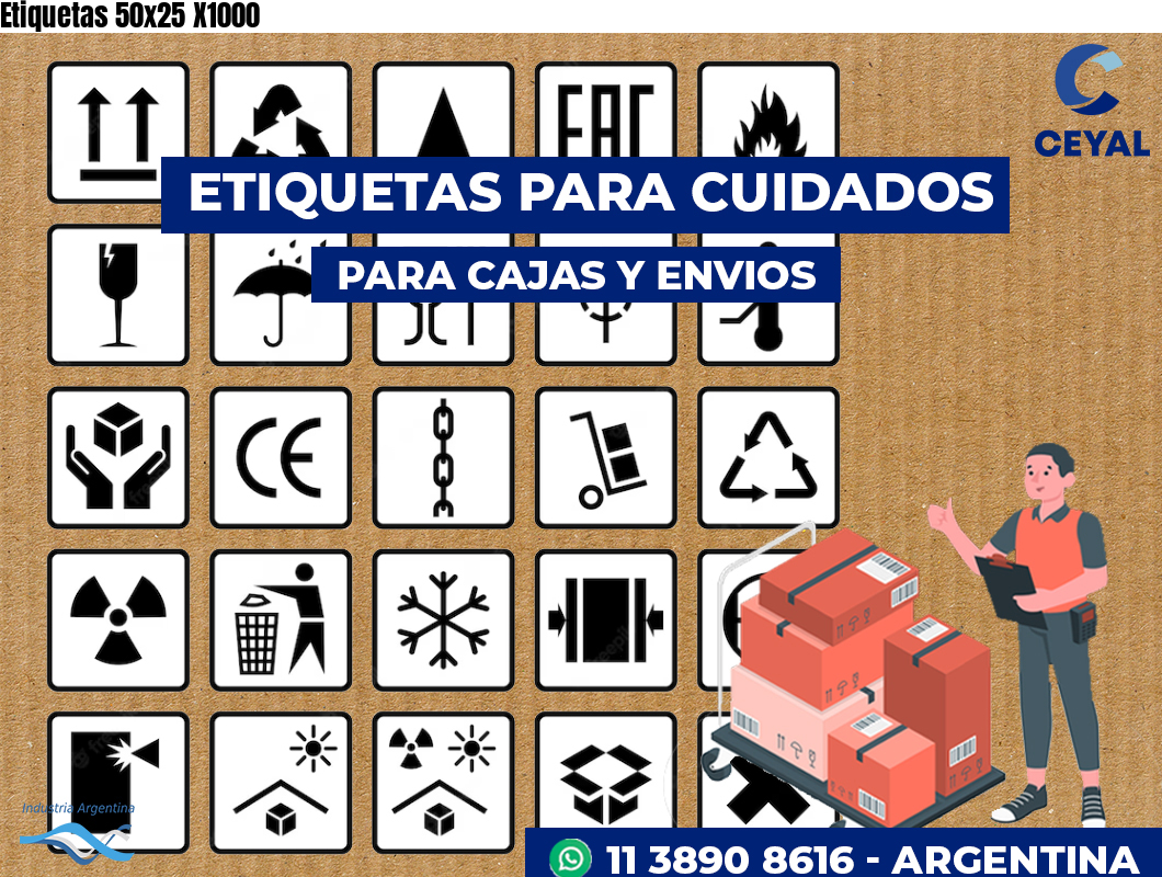 Etiquetas 50x25 X1000