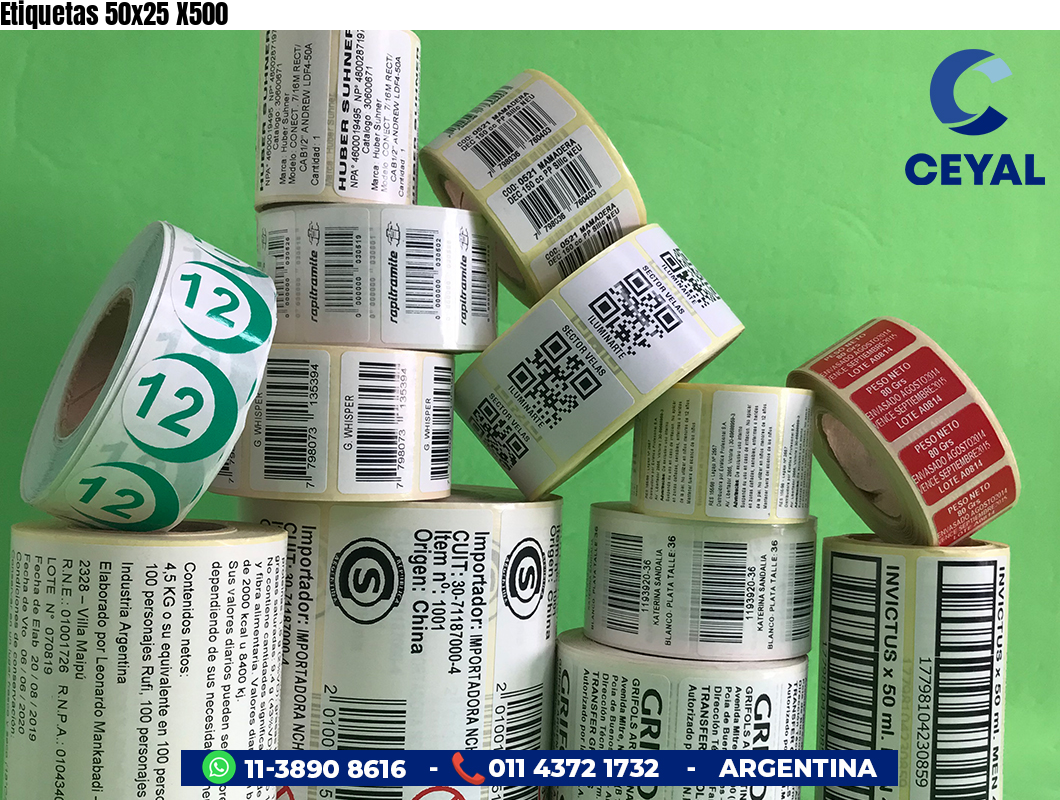 Etiquetas 50x25 X500