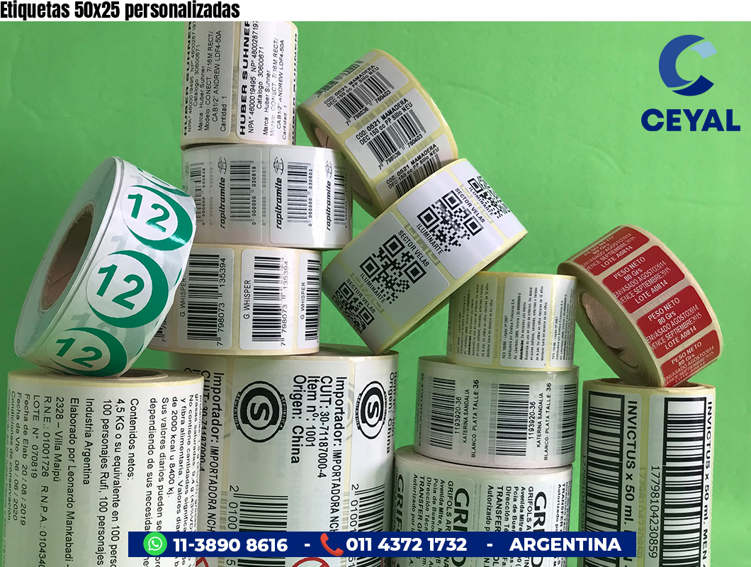 Etiquetas 50x25 personalizadas