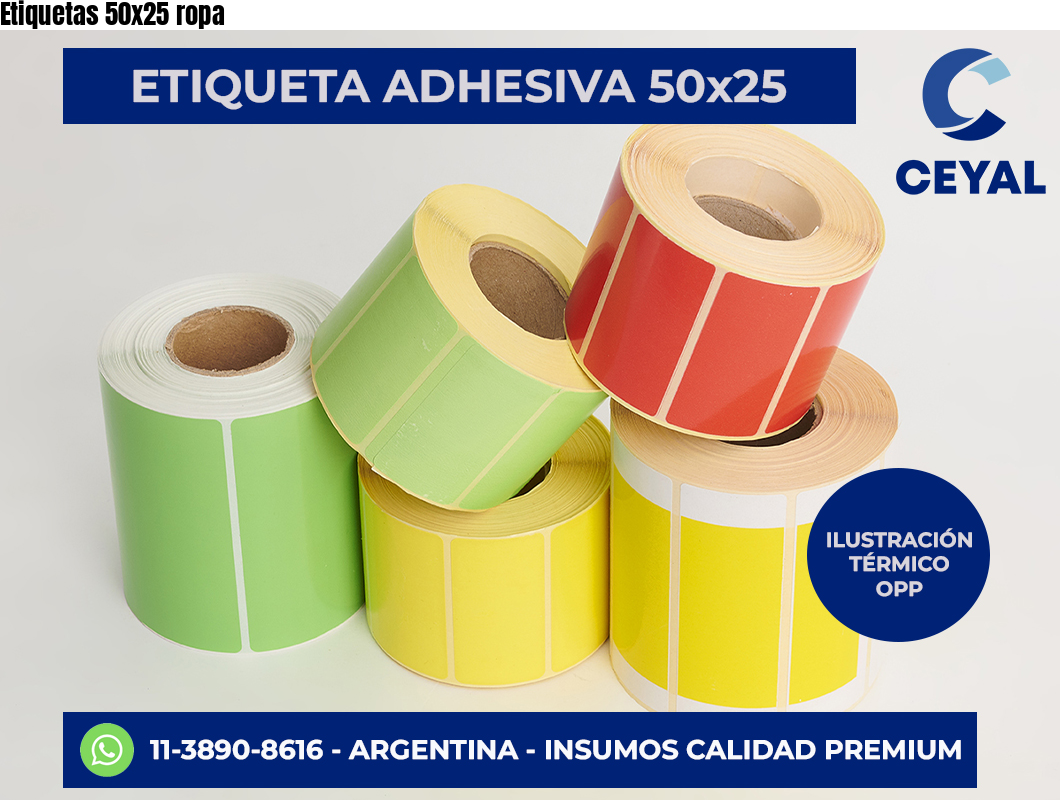 Etiquetas 50×25 ropa